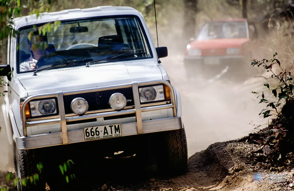 Photo of a 4WD in rough terrain