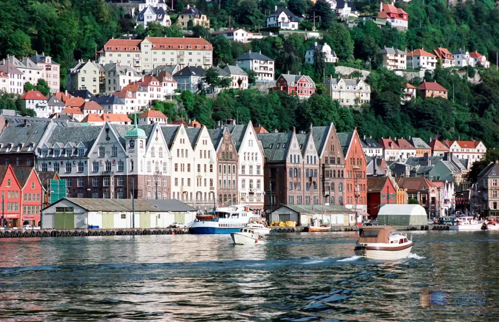 Photo of Bryggen in Bergen, built after 1702