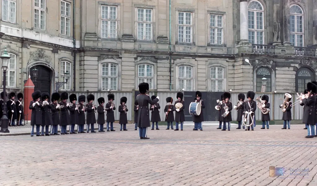 Photo of the Changing of The Royal Guard in Copenhagen