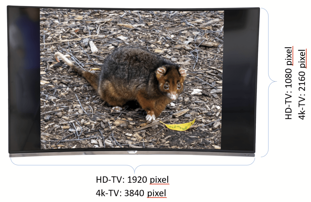 Dimensions of tv-screens