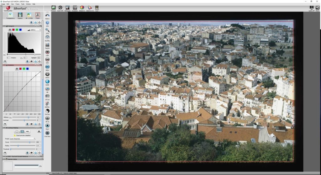 Slide scanning equipment: Silverfast Scanner and Image Processing Software
