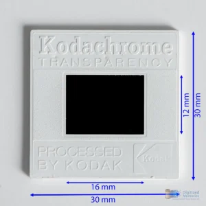 Photo of pocketfilm fram with dimensions