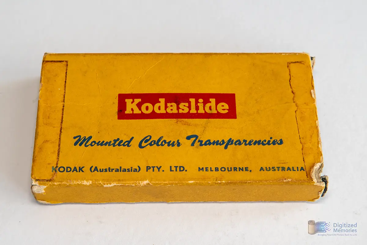 Photo of an old Kodak slide box 'Kodaslide'